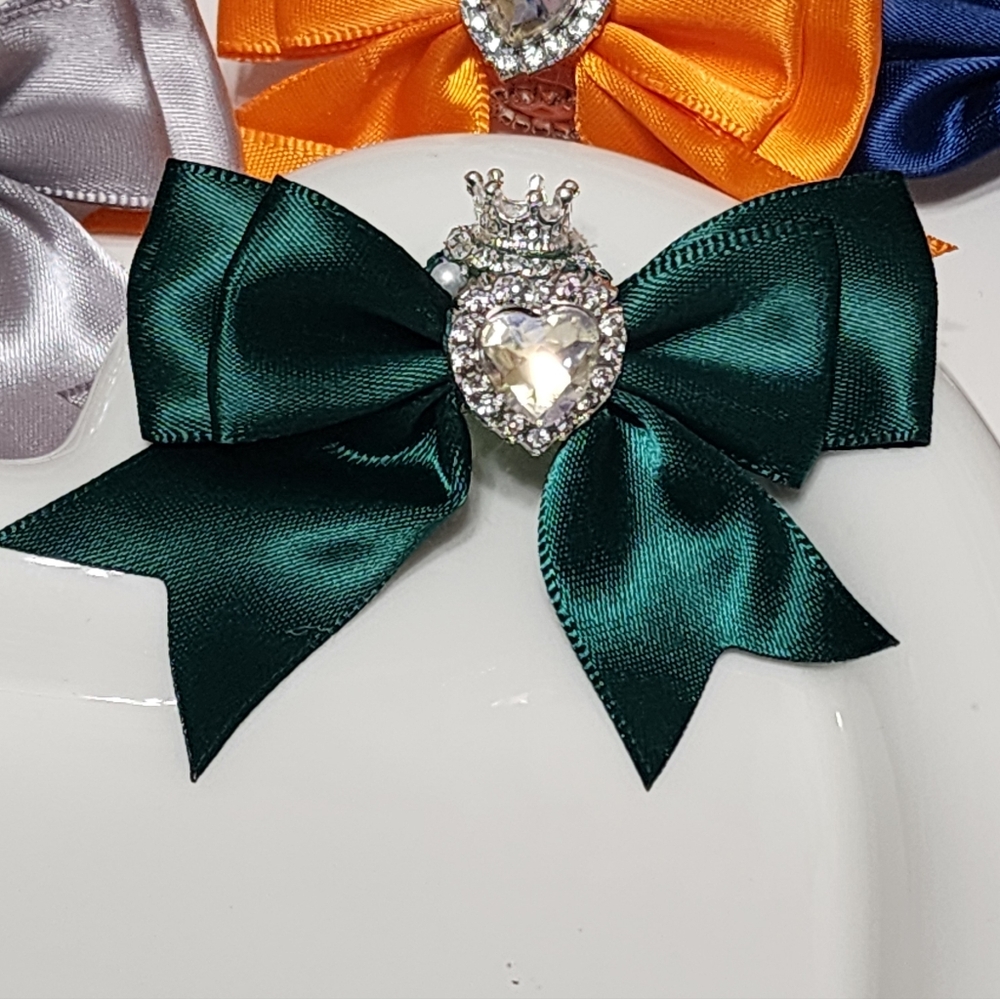 Fancy Bead Bow Green Heart Gem Crown Rhinestone Pearls Jewelry Making Beadable